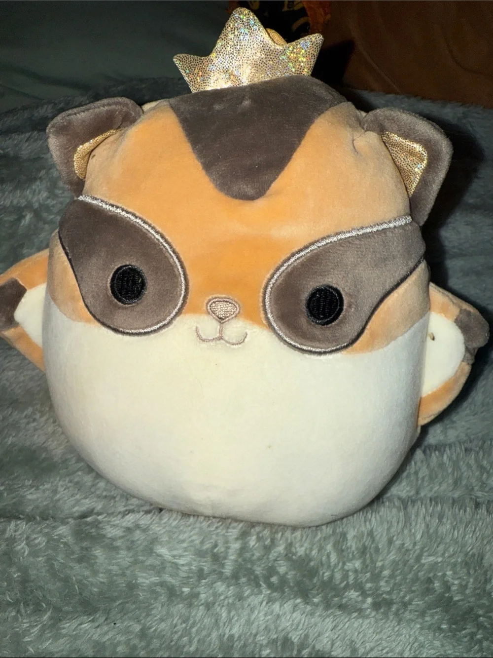 Squishmallows Cream and Tan Crowned Animal Plush